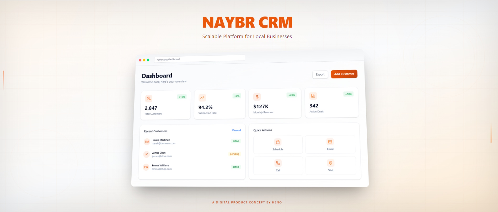 Naybr CRM — Scalable Platform for Local Businesses (Spec)